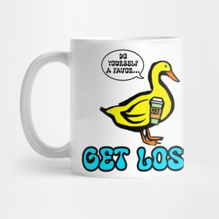 GET LOST. DUCK LOGO BLUE Mug